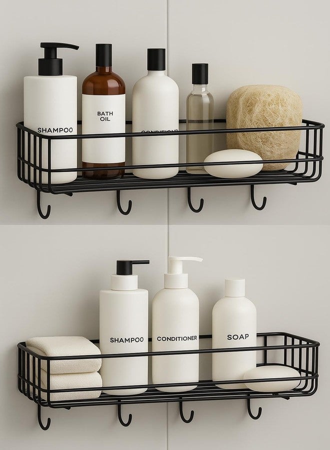 KYMIO Stainless Steel Self-Adhesive Multipurpose Bathroom Rack, Bathroom Shelf Organizer, Wall Mounted Shelf, Accessories Set for Home(1) - Image 1